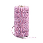 Lavender / Pink / White  Cotton Twine