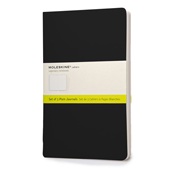 Moleskine Cahier Set of 3 - Large - BLACK Plain
