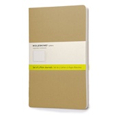 Moleskine Cahier Set of 3 - Large - KRAFT Plain