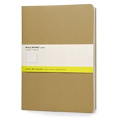 Moleskine Cahier Set of 3 - XL - KRAFT Plain