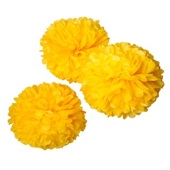 Tissue Fleur Paper Pom Poms - Yellow