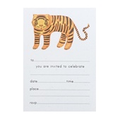 Pulp fill-in Tiger Invitations