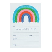 Pulp fill-in Rainbow Invitations