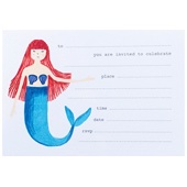 Pulp fill-in Mermaid Invitations