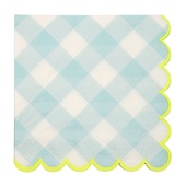 Meri Meri Blue Gingham Small Napkins
