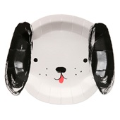 Meri Meri Black & White Dog Plates