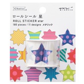 Chotto Sticker Roll: Star Metallic