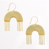 Lovehate Rainmaker Earrings: Brass & Gold