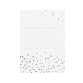 Alex Mae Fill-in Invitations: Confetti Silver
