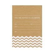 Alex Mae Fill-in Invitations: Chevron White